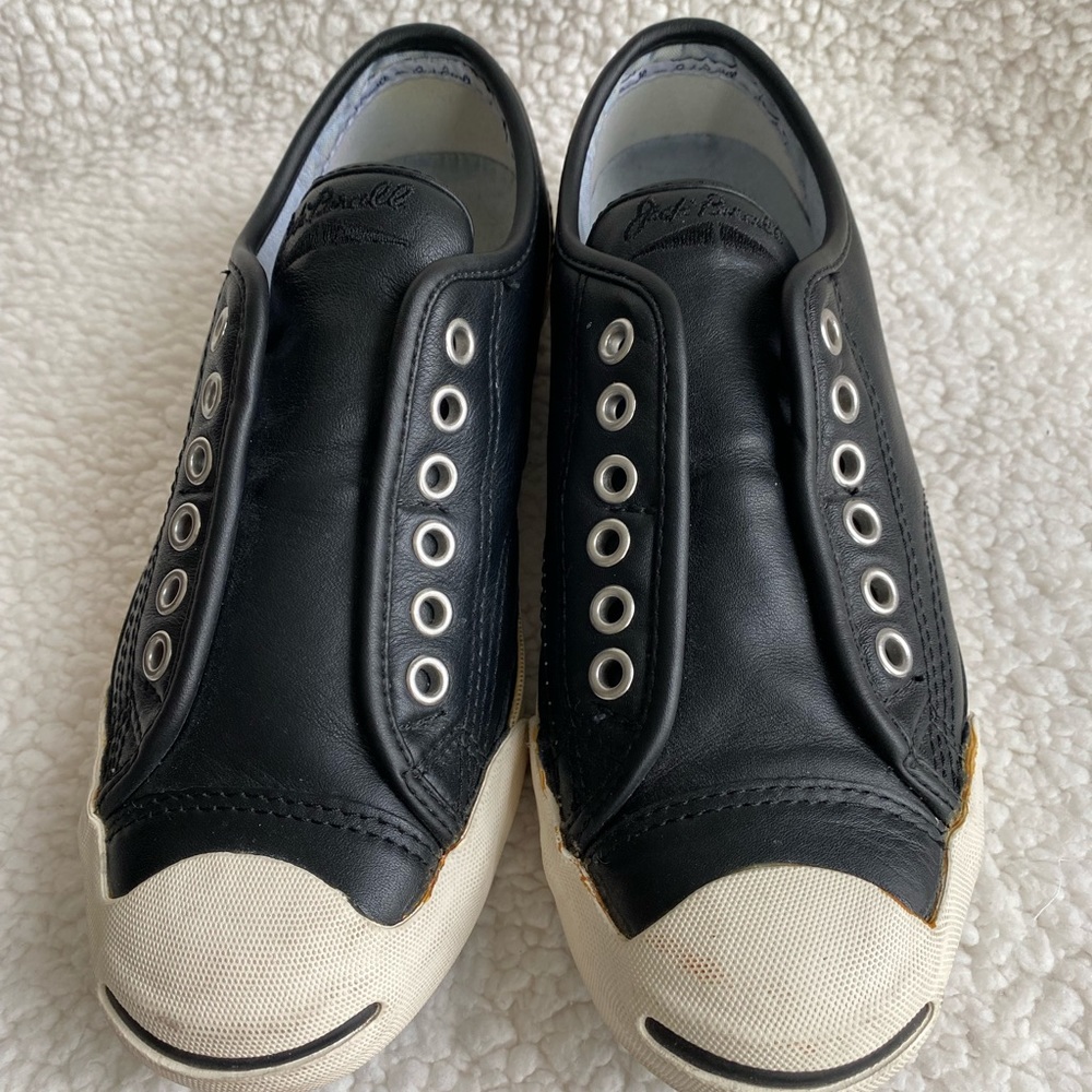 Converse Jack Purcell Unisex Leather Slipon Sneakers - Picture 6 of 16